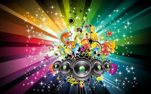 Colorful Music Speaker wallpaper thumb