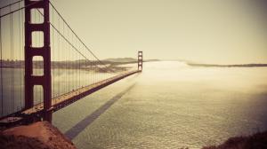 Golden Gate Bridge at sunset HD wallpaper thumb