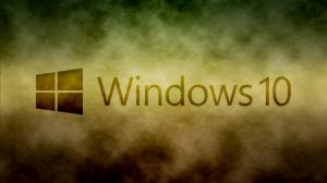Windows 10 system logo, white clouds background wallpaper thumb