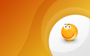 Orange Smiley HD wallpaper thumb