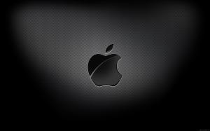 Apple logo on a gray grid wallpaper thumb