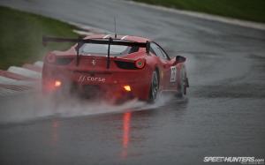Ferrari 458 Italia Race Car Wet GT3 HD wallpaper thumb