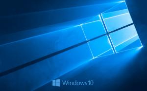 Windows 10 system logo, blue style background wallpaper thumb