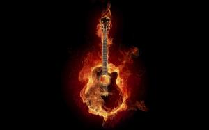 Great Fire Guitar wallpaper thumb