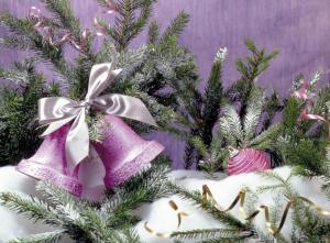 bells, needles, christmas decorations, snow, holiday, christmas wallpaper thumb