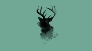 Deer Green Drawing HD wallpaper thumb