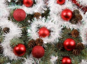 christmas toys, balls, tinsel, tree, needles, new year wallpaper thumb