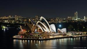Sydney Opera House at Night wallpaper thumb