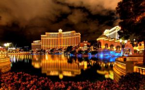 Las Vegas, City, Buildings, Cityscape, Trees, Lights, Night, Photography wallpaper thumb