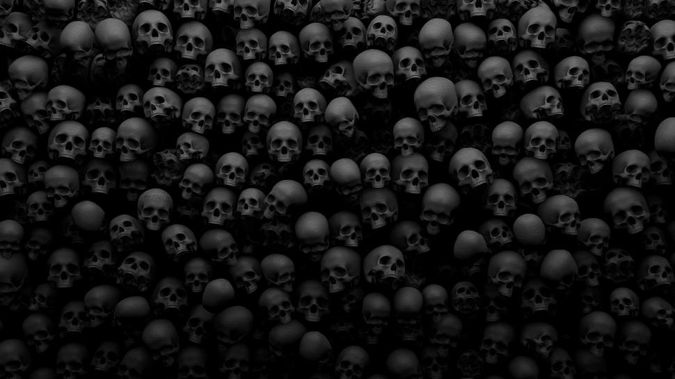 Skull, Black Skulls, 3D, Many wallpaper,skull HD wallpaper,black skulls HD wallpaper,3d HD wallpaper,many HD wallpaper,1920x1080 wallpaper