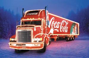 coca-cola, truck, santa wallpaper thumb