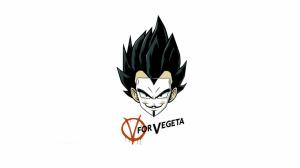 Dragon Ball Z, Super Saiyan, Vegeta, V for Vendetta, Parodies wallpaper thumb