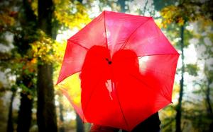 Mood Girl Man Couple Love Kiss Umbrella wallpaper thumb