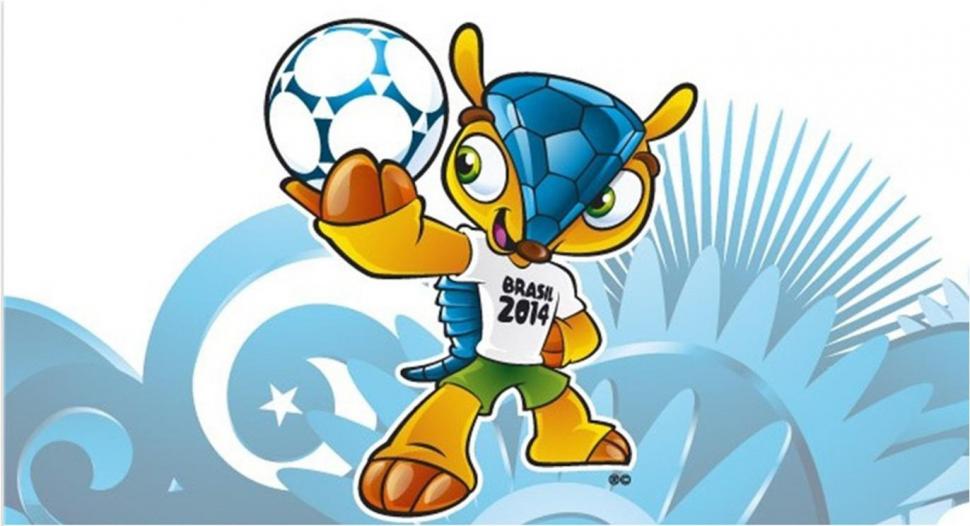 Fuleco the official mascot of the World Cup 2014 wallpaper,world cup wallpaper,fuleco wallpaper,mascot wallpaper,world cup 2014 wallpaper,1372x745 wallpaper