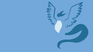 Articuno, Anime, Minimalism, Blue Background wallpaper thumb