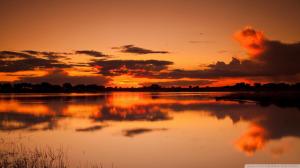 Sunset Nature Orange Lakes Reflections Photo Download wallpaper thumb