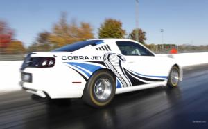 Ford Mustang Cobra Jet Drag Strip Drag Race Motion Blur HD wallpaper thumb