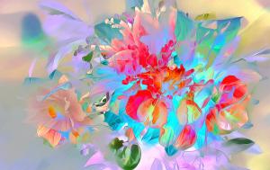 Flowers abstract rendering wallpaper thumb