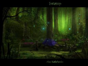 Fantasy Art Digital Swamp Matte Abstract Desktop Photo wallpaper thumb