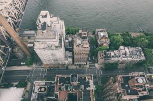 New York City, Street, City, Cityscape, Bridge, Buildings, Lake, Vehicle, Aerial View wallpaper thumb