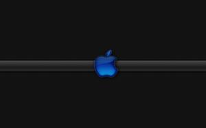 Blue Apple logo wallpaper thumb