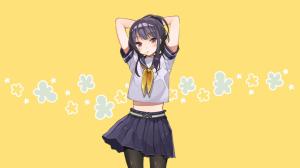 Anime, Anime Girls, Simple Background, Original Characters, Shigure Uiarms wallpaper thumb