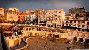 The Famous Biarritz Sunset In Spain wallpaper thumb