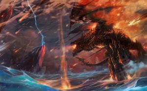 World of Warcraft WOW Dragon Lightning HD wallpaper thumb