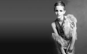 Emma Watson Black And White Photo wallpaper thumb