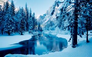 Snow River Free HD Widescreen wallpaper thumb