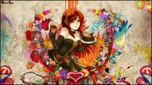 Anime, Cakes, Hearts, Colorful, Flowers, Original Characters, Redhead, Anime Girls wallpaper thumb