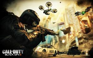 Call of Duty COD Black Ops Soldier Drone Rifle HD wallpaper thumb
