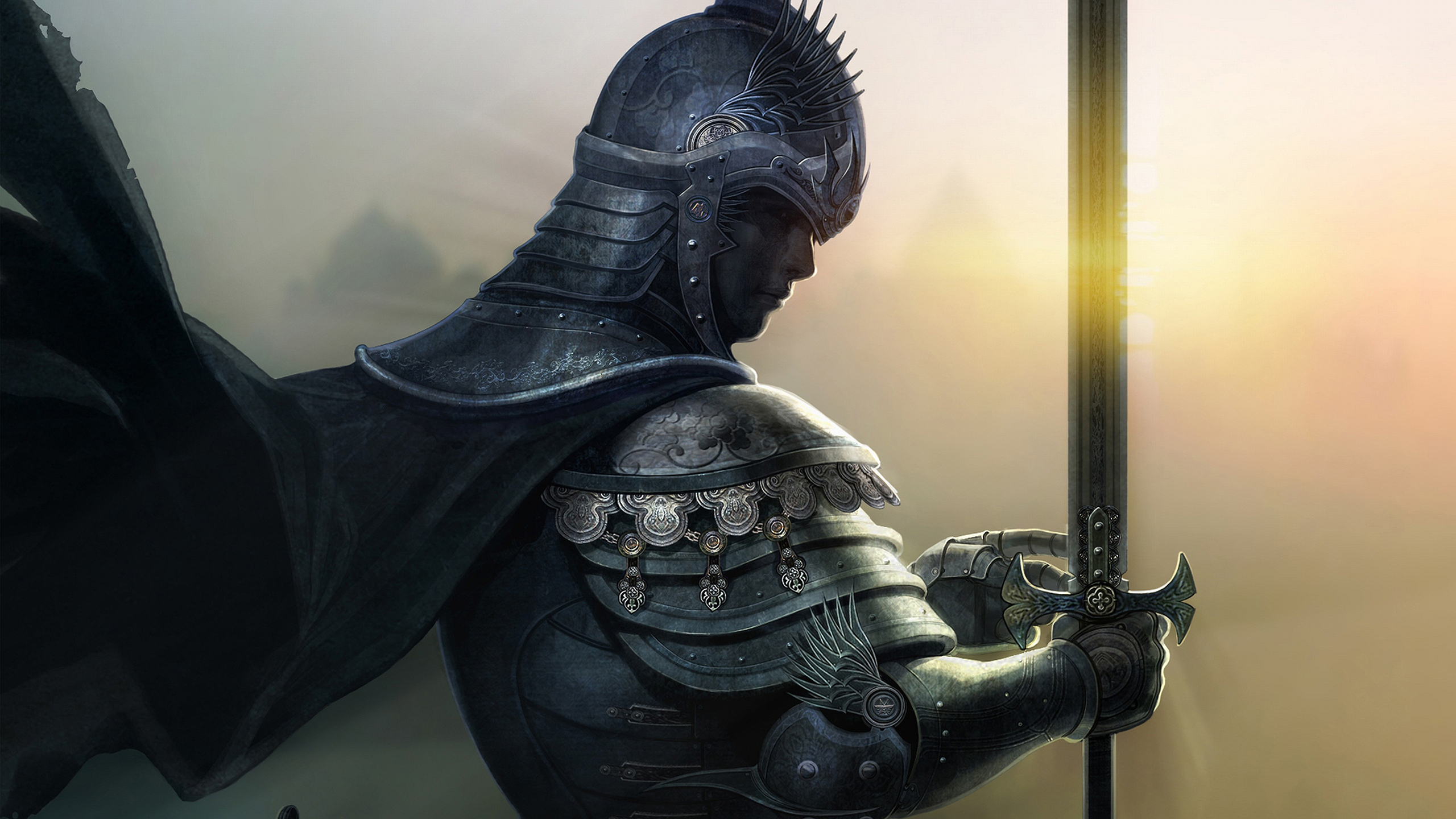 Knight Sword Warrior HD wallpaper | creative and fantasy | Wallpaper Better