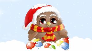 Cold Christmas Owl wallpaper thumb