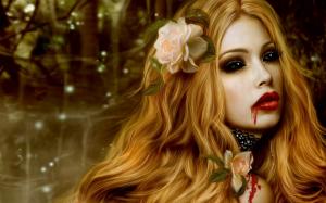 Beautiful vampire girl wallpaper thumb