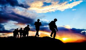 People, Soldier, Men, Sunset, Silhouette wallpaper thumb