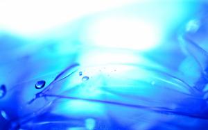 Blue Macro Water Drops HD wallpaper thumb