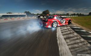 Mazda RX-7 Drift Smoke Motion Blur HD wallpaper thumb