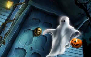 Halloween White Ghost wallpaper thumb