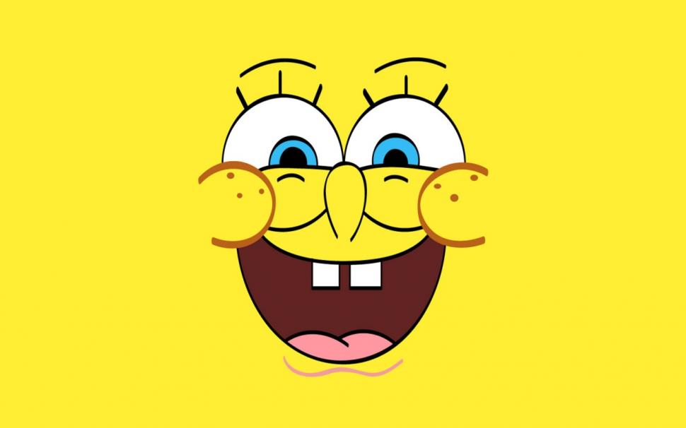 Cartoon, Spongebob, Yellow Background, Smiling Face wallpaper,cartoon wallpaper,spongebob wallpaper,yellow background wallpaper,smiling face wallpaper,1280x800 wallpaper