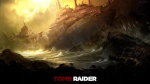 Tomb Raider Ship Wreck Ship Drawing Ocean Rock Stone HD wallpaper thumb
