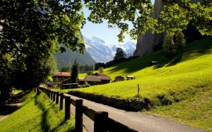 Switzerland, Lauterbrunnen, Jungfrau, city, mountains, the Alps wallpaper thumb