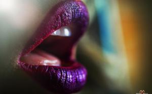 Women, Lips, Lipstick, Purple wallpaper thumb