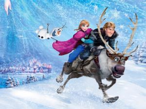 Frozen, Walt Disney, 2013 movie, Anna, Kristoff, snowflakes wallpaper thumb