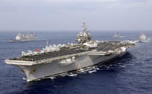 US Navy, American aircraft carrier, Japan Maritime Self-Defense Forces wallpaper thumb