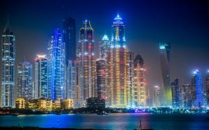 Dubai in night wallpaper thumb