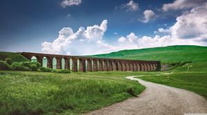 Viaduct Passing a Green Field wallpaper thumb