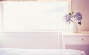 Room, Flowers, Curtains, Bed wallpaper thumb