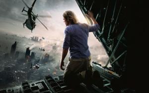 World War Z, Chaos, Brad Pitt, Helicopter wallpaper thumb
