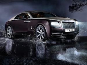 Rolls-Royce luxury car, lights, water wallpaper thumb